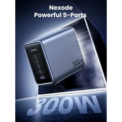 Φορτιστής Σταθμός UGREEN CD333 Nexode, 300W, 5A, 1 x USB-A - 4 x USB-C, Γκρι, Ανακατασκευασμένο