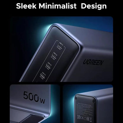 Φορτιστής Σταθμός UGREEN Nexode X759 (55550B), 500W, 5A, 1 x USB-A - 5 x USB-C, Γκρι