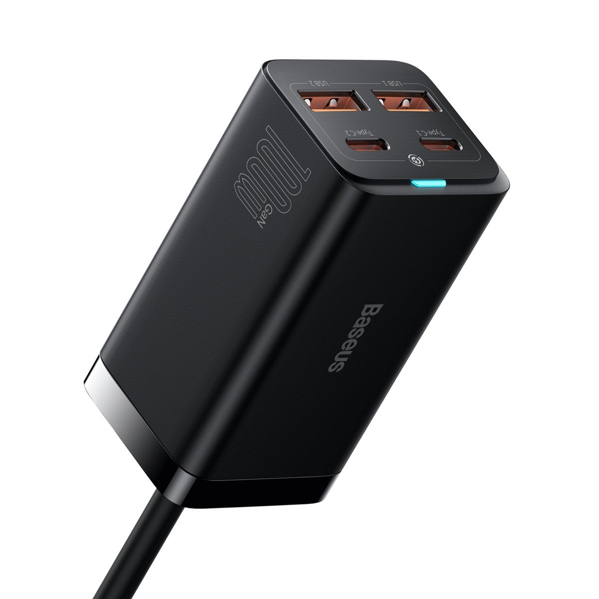 Φορτιστής Σταθμός USB-C Baseus GaN3 Pro, 100W, 5A, 2 x USB-A - 2 x USB-C, Μαύρο, Επανασυσκευασμένο CCGP000101