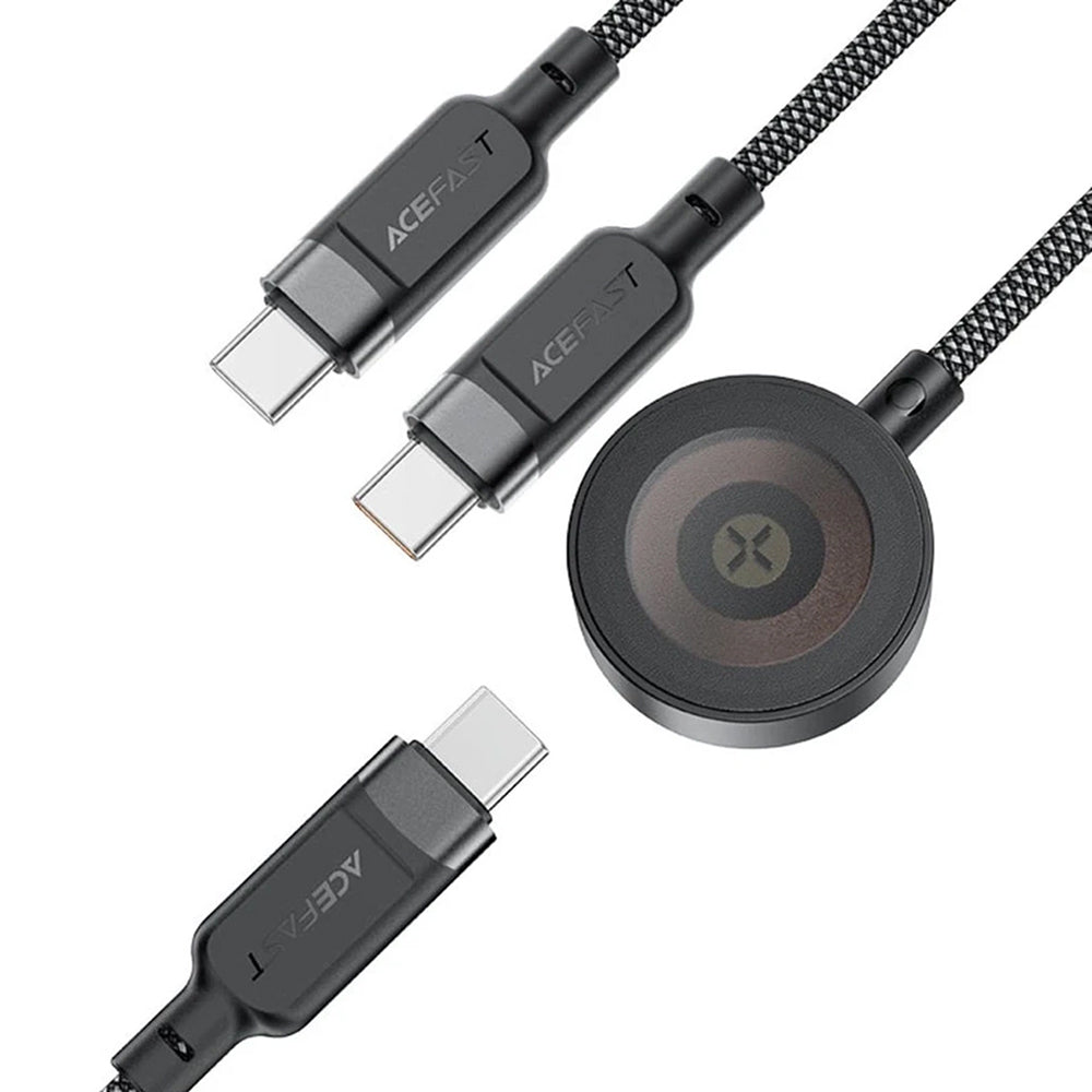 Ασύρματος Φορτιστής Acefast 4σε1 για Apple Watch Series, USB-C, Μαύρο