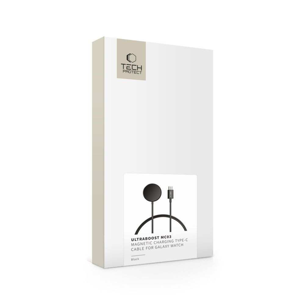 Tech-Protect MC03 Ultraboost Wireless Charger for Samsung Galaxy Watch Series, USB-C, Black