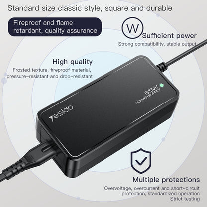 Φορτιστής Yesido CG11E, 65W, Universal, Μαύρο