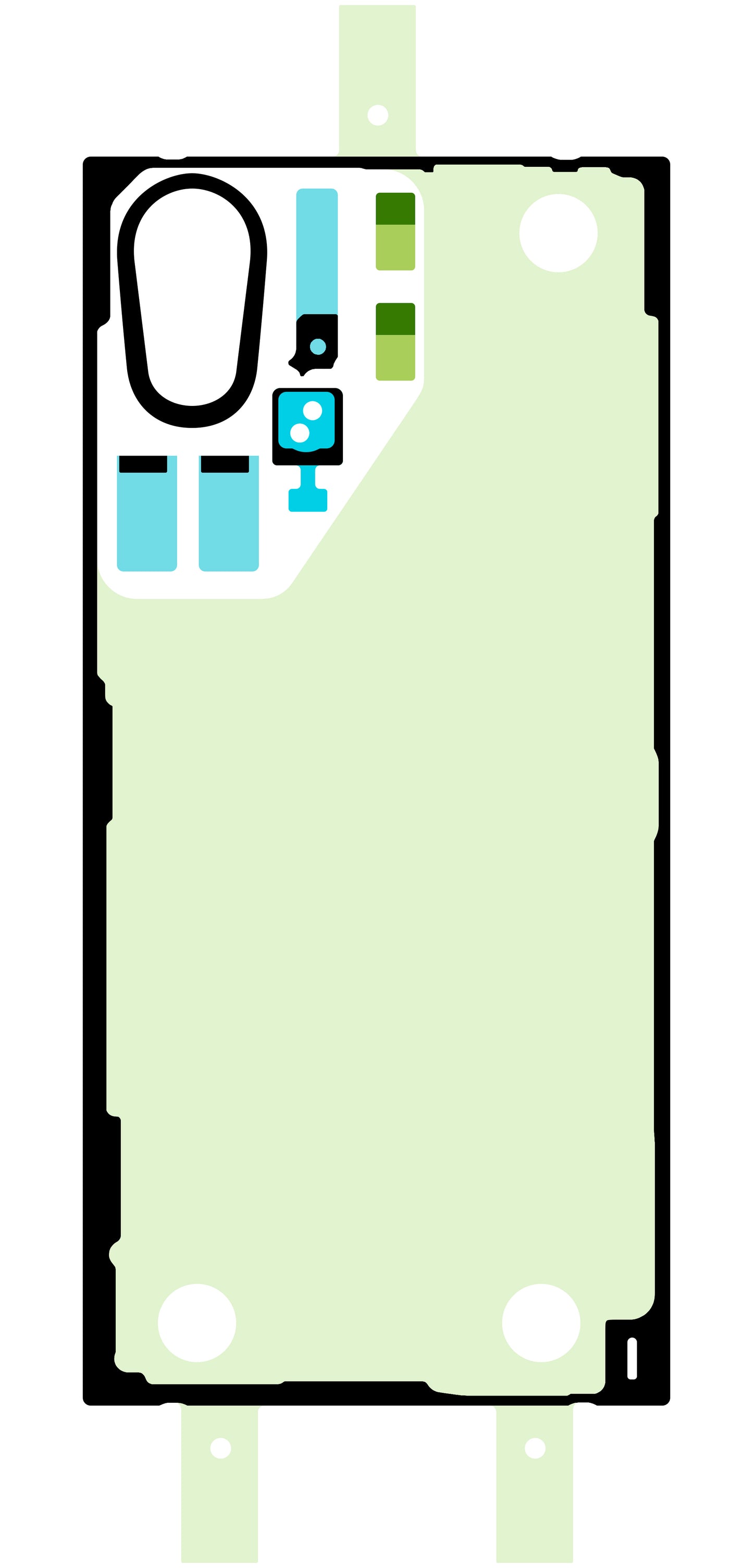 Kit Adeziv Capac Baterie Samsung Galaxy S22 Ultra 5G S908, Service Pack GH82-27490A