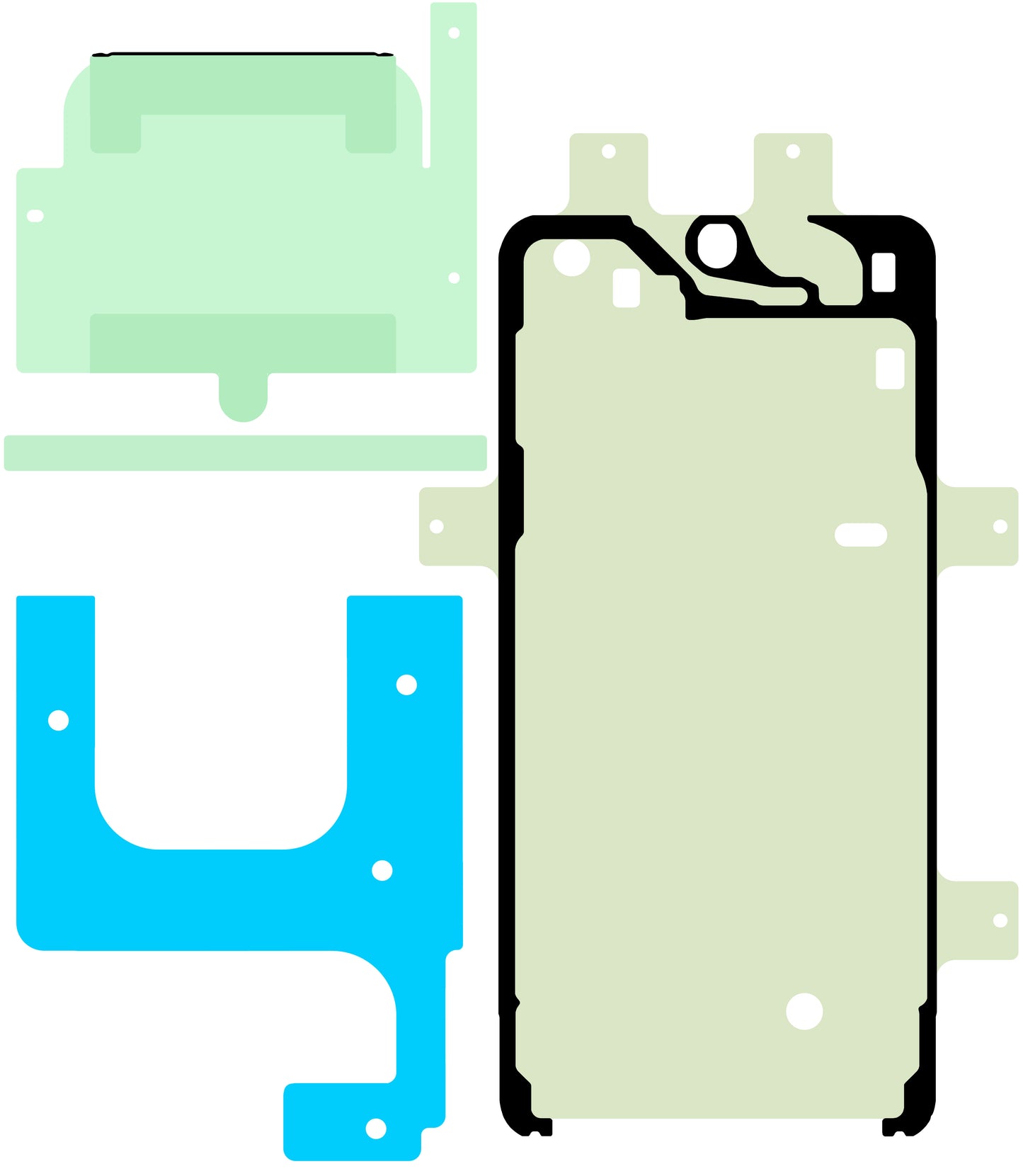 Kit Αυτοκόλλητο Οθόνης Samsung Galaxy S23 S911, Service Pack GH82-30551A