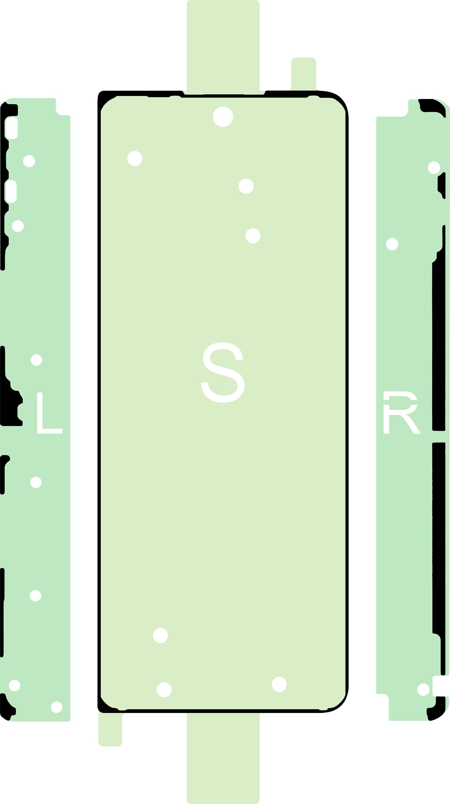 Kit Αυτοκόλλητο Οθόνης Samsung Galaxy Z Fold4 F936, Sub Outer, Service Pack GH82-29454A