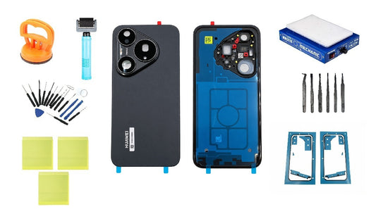 Κιτ πίσω καλύμματος μπαταρίας Huawei Pura 90s Pro Mulberry Black Service Pack και ειδικά εργαλεία επισκευής
