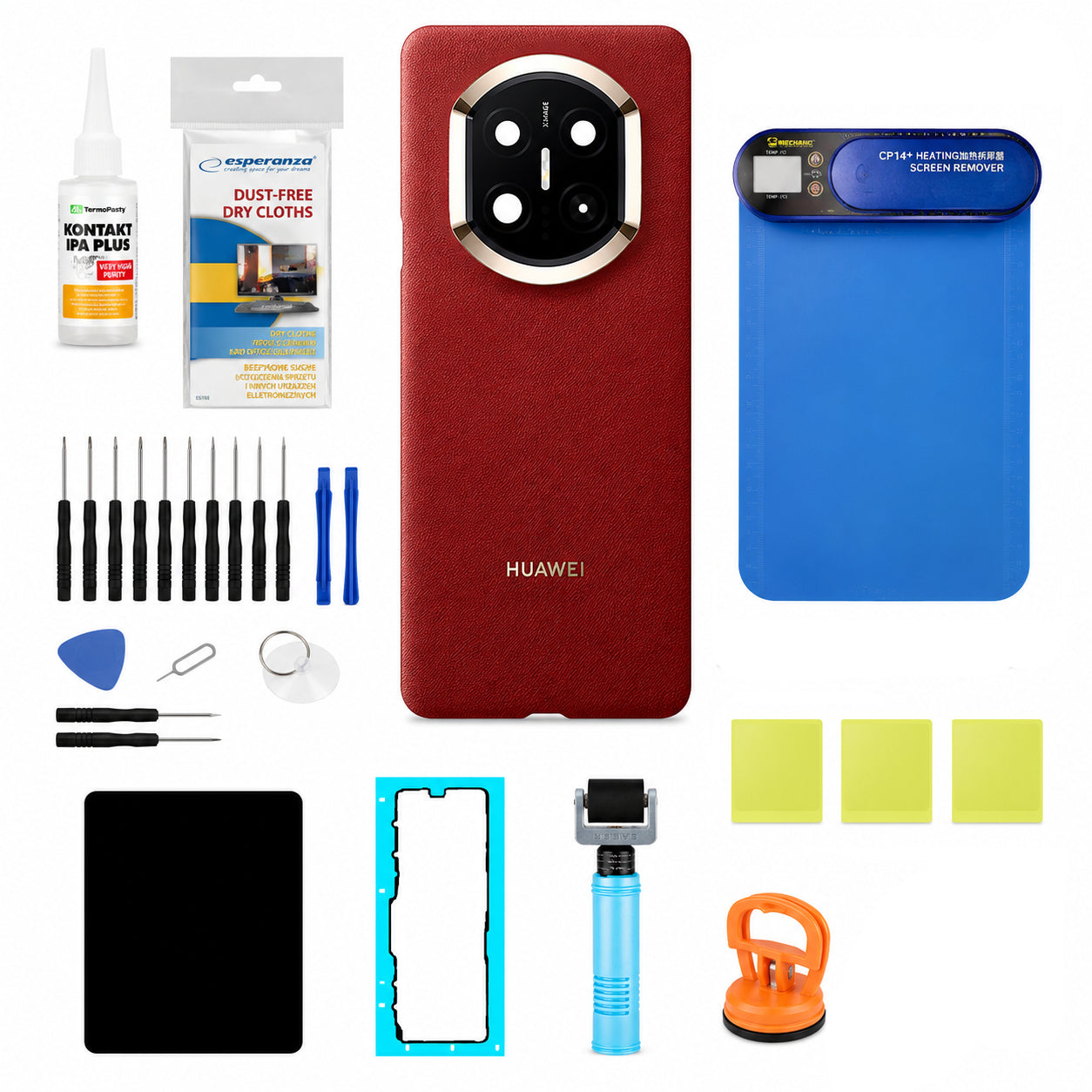 Huawei Mate X7 Battery Cover Kit Burgundy (Nebula Red) Service Pack and Dedicated Service Tools