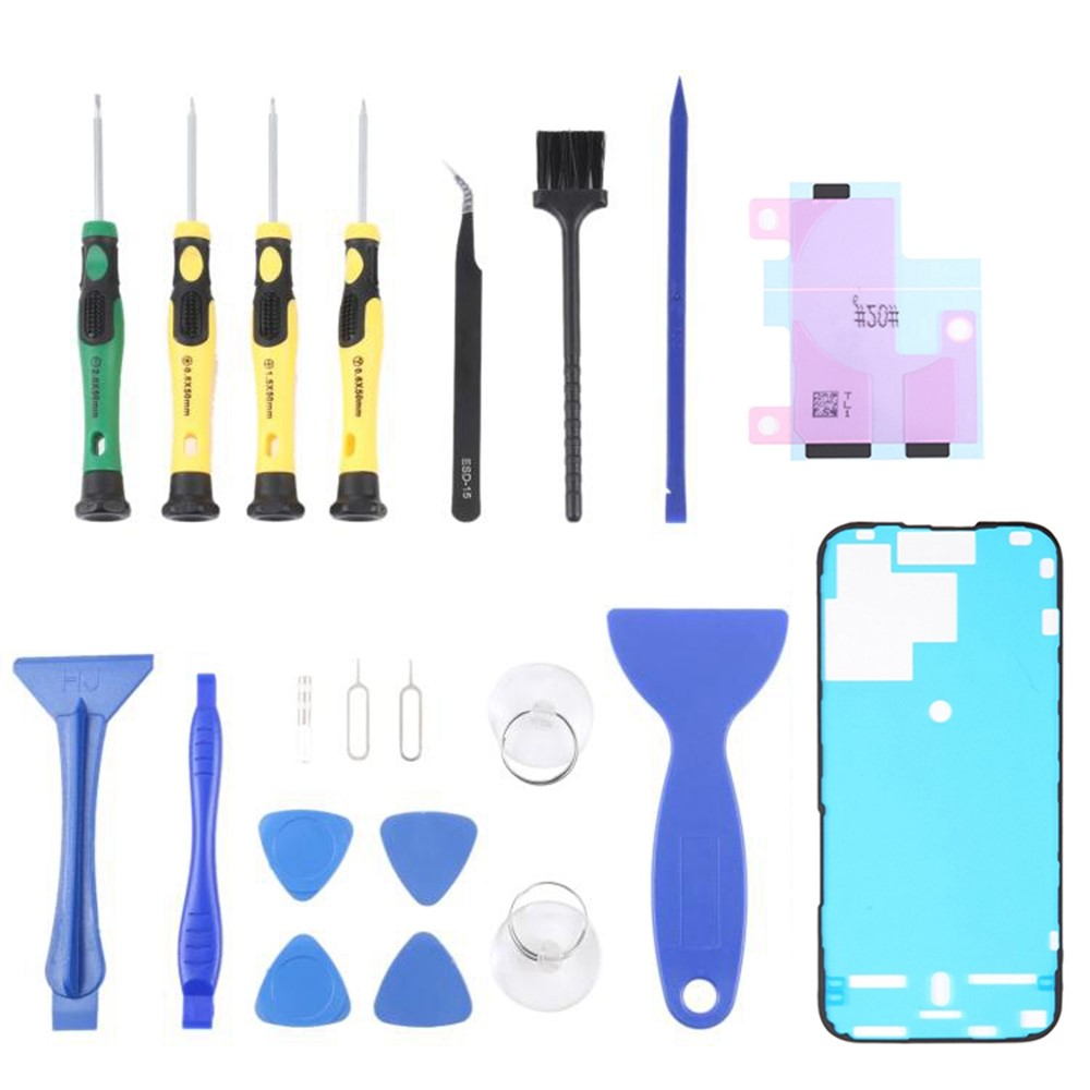 Jiafa JF-8182 Repair Kit for Apple iPhone 15 Pro Battery Replacement, 21in1