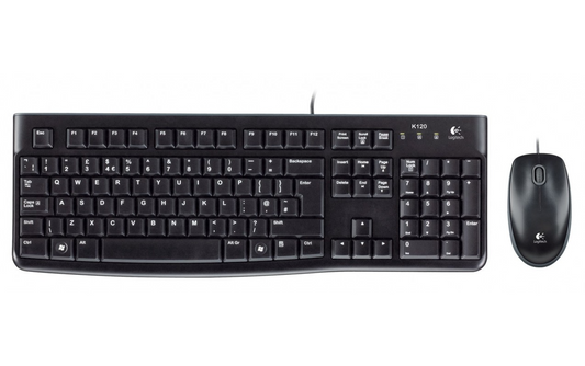 Σετ Πληκτρολόγιο Ποντίκι Ενσύρματο USB Logitech MK120, Μαύρο