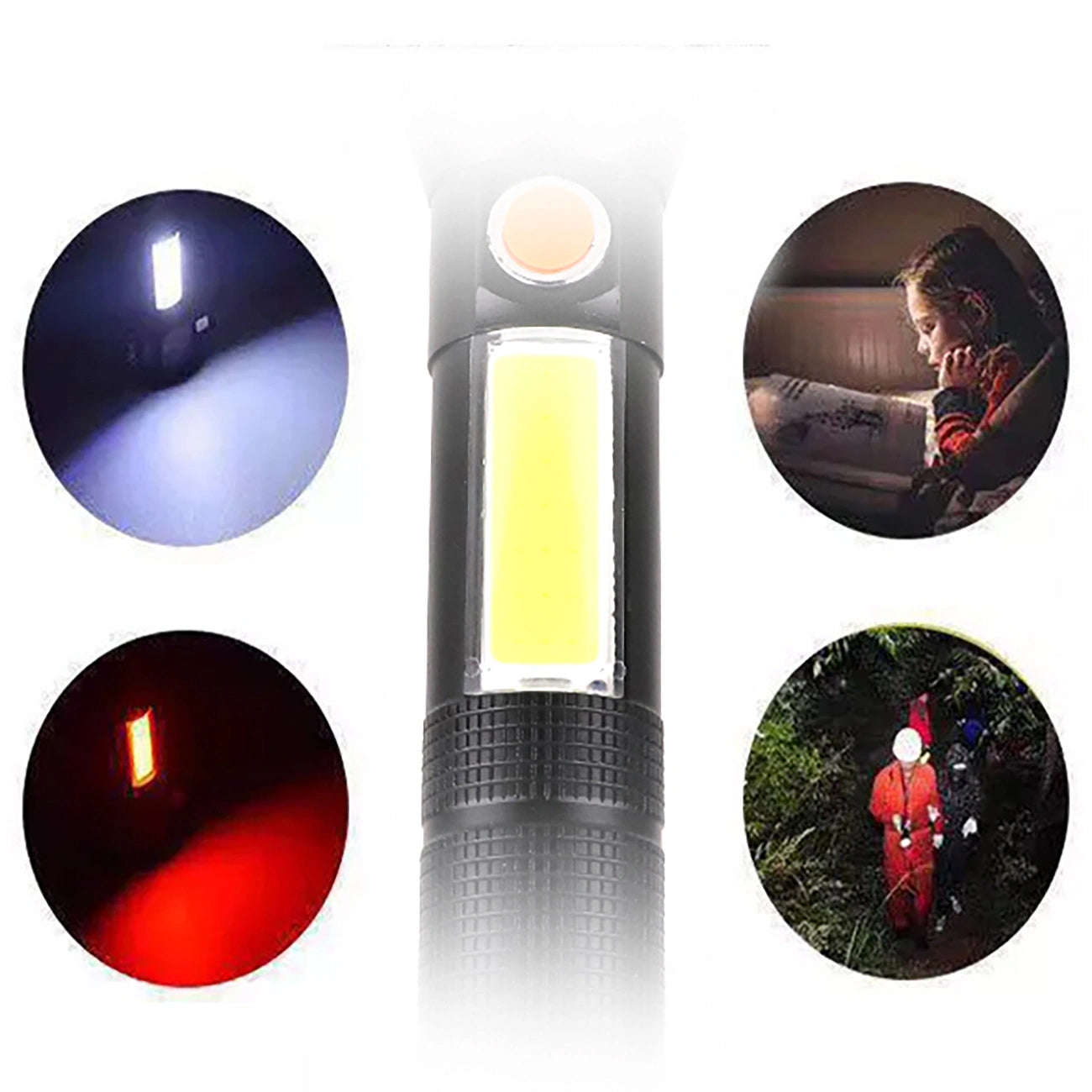 Φακός LED WZK WLR-31 3σε1, 5W, 500lm