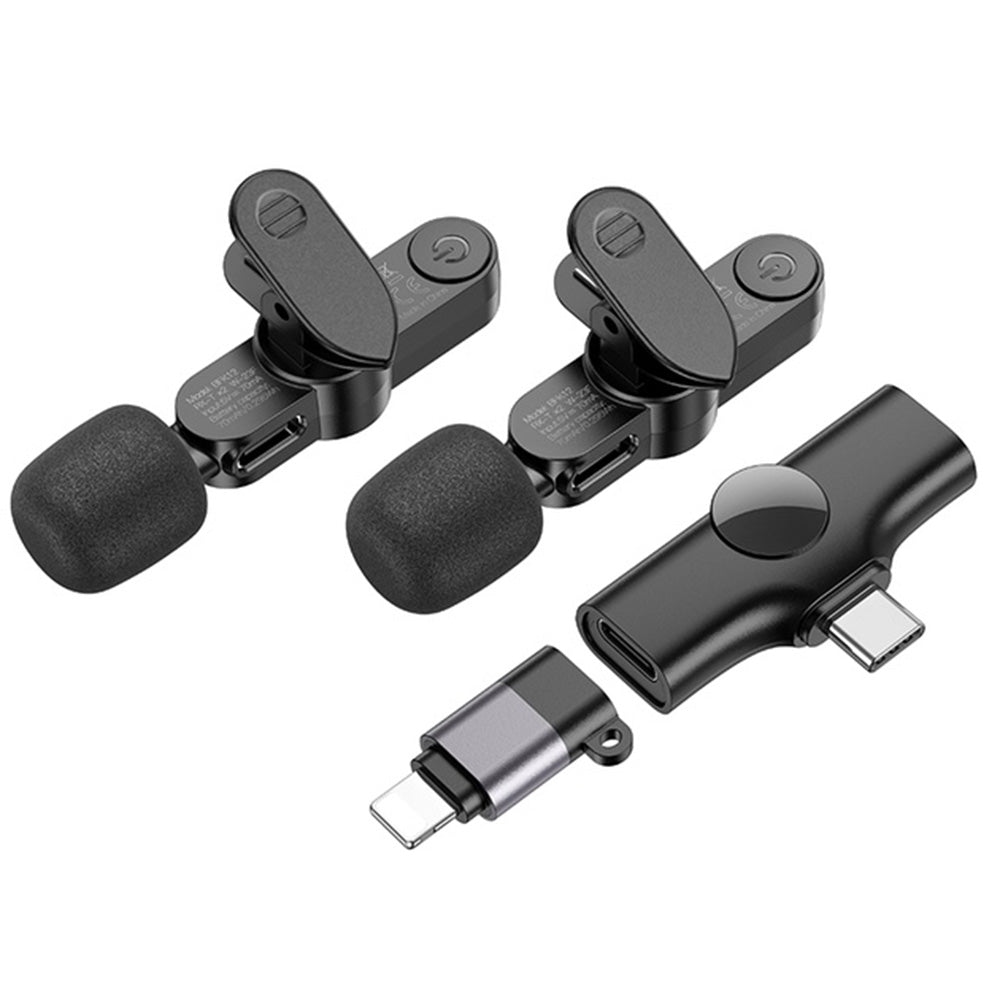 Λαβαλιέρα Borofone BFK12 Trophy, USB-C / Lightning, Σετ 2 τεμαχίων, Μαύρο