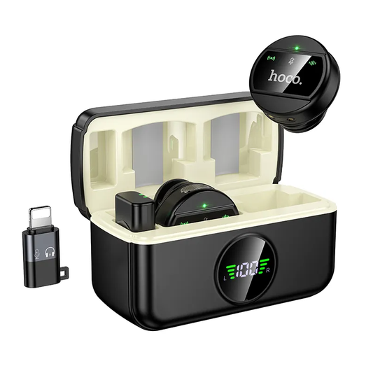 Lavaliera HOCO L22, USB-C / Lightning, Σετ 2 τεμαχίων, Μαύρη