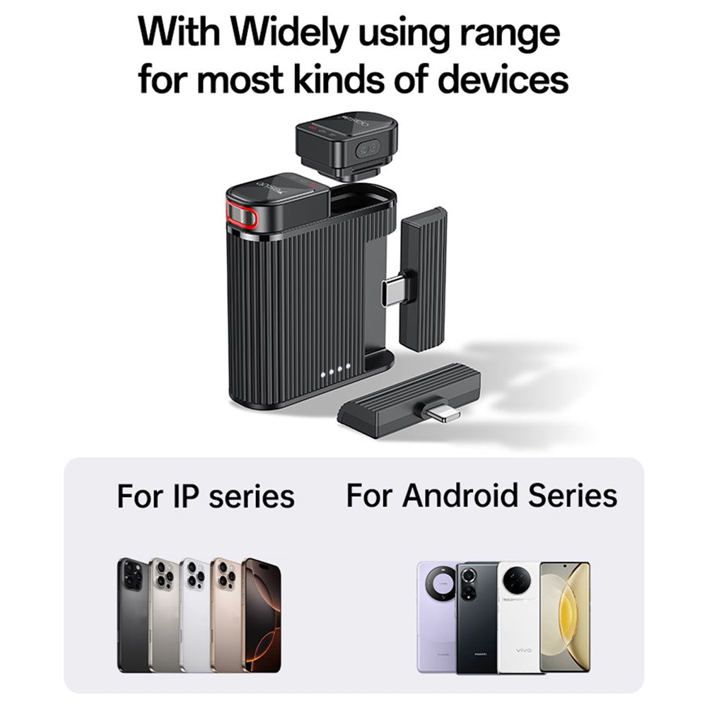 Λαβαλιέρα Yesido KR19, USB-C / Lightning, Σετ 2 τεμαχίων, Μαύρη