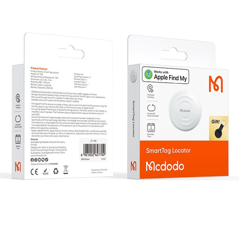 McDodo SmartTag AT-7200 for iOS Series, White