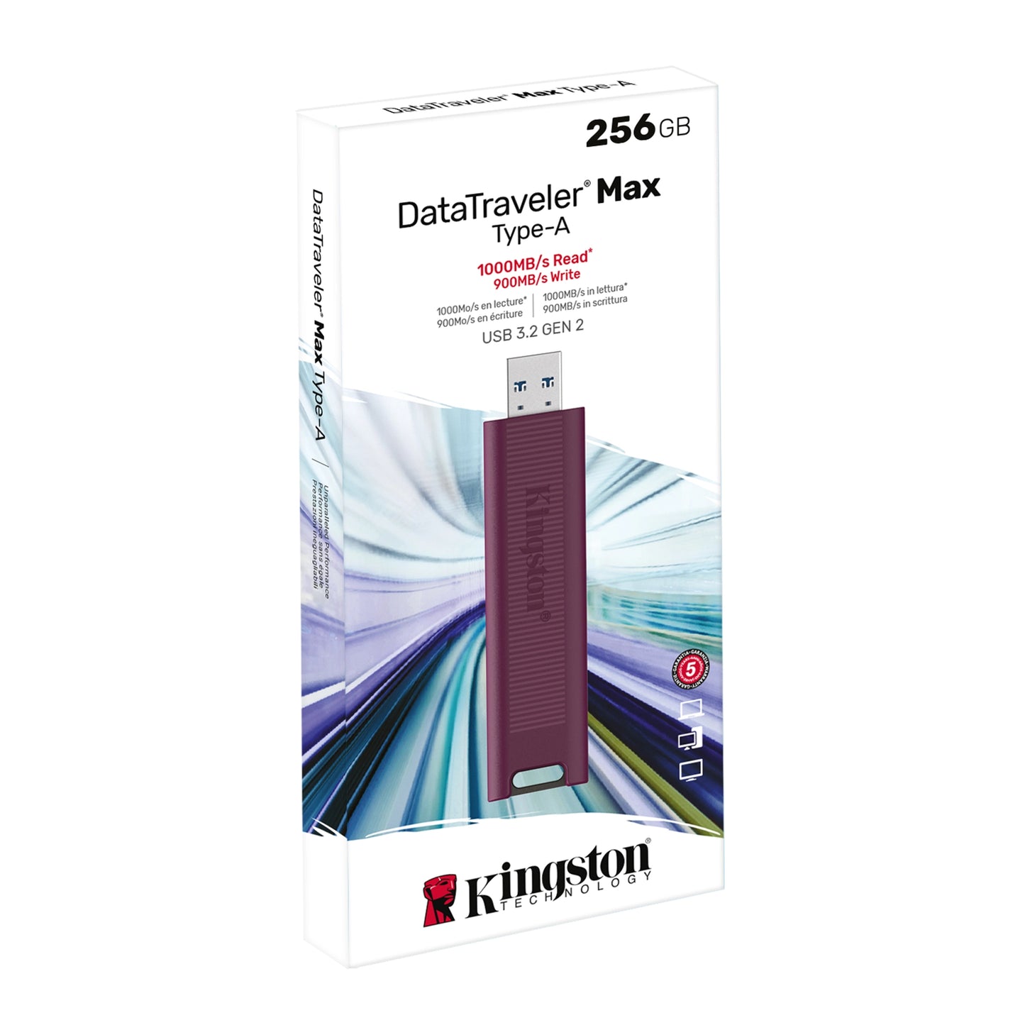 Εξωτερική Μνήμη USB-A 3.2 Kingston DT Max, 256Gb DTMAXA/256GB