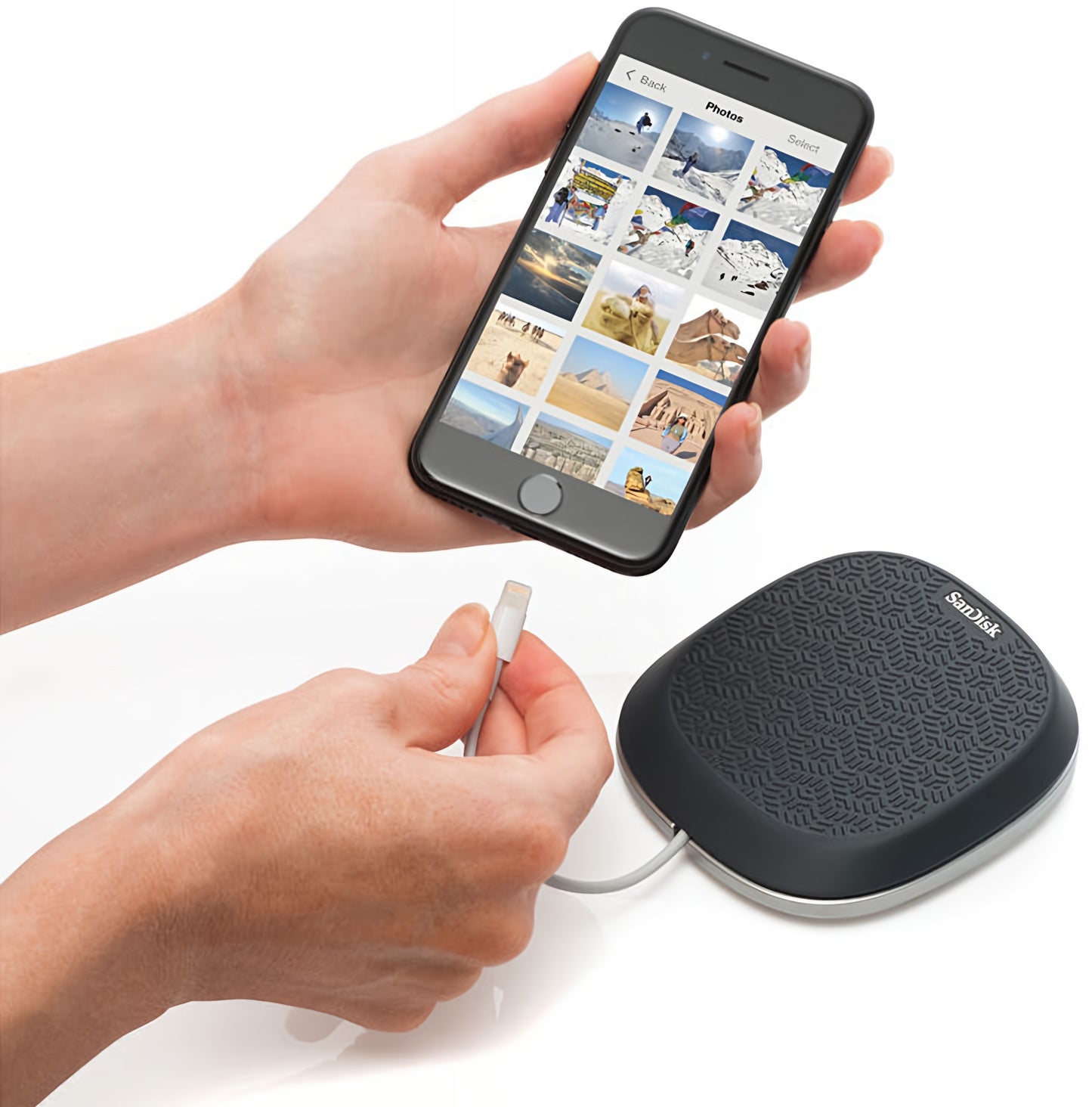 External Lightning Memory (Charging, Backup) SanDisk iXpand Base, 128Gb for Apple Lightning Series SDIB20N-128G-GN-9KE