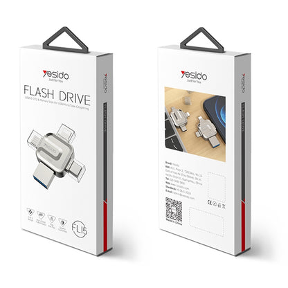Εξωτερική Μνήμη USB-A 3.0 / Lightning / USB-C / microUSB Yesido FL15, 64Gb