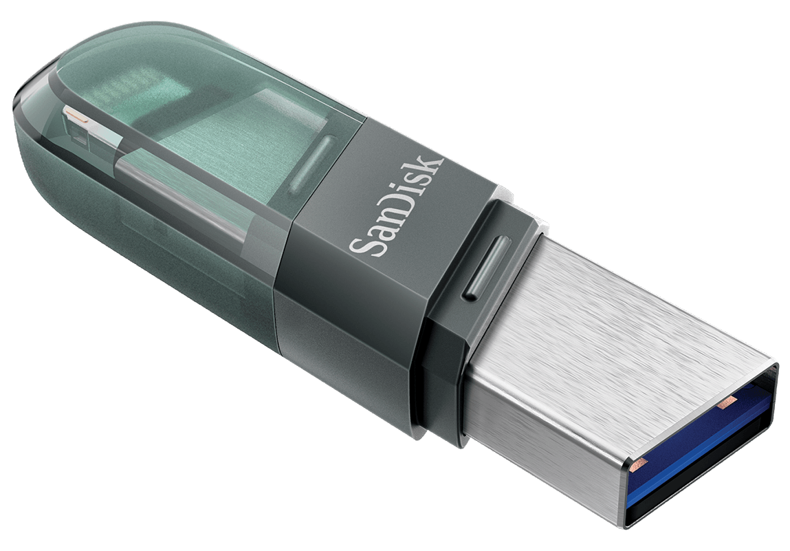 SanDisk iXpand Flip External Memory USB-A 3.1 / Lightning, 256Gb SDIX90N-256G-GN6NE