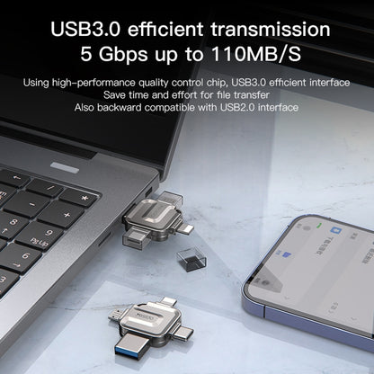 Εξωτερική Μνήμη USB-A 3.0 / Lightning / USB-C / microUSB Yesido FL15, 64Gb