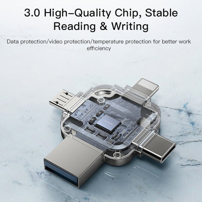 Εξωτερική Μνήμη USB-A 3.0 / Lightning / USB-C / microUSB Yesido FL15, 64Gb
