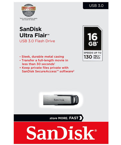 Εξωτερική Μνήμη USB-A 3.0 SanDisk Ultra Flair, 16Gb SDCZ73-016G-G46