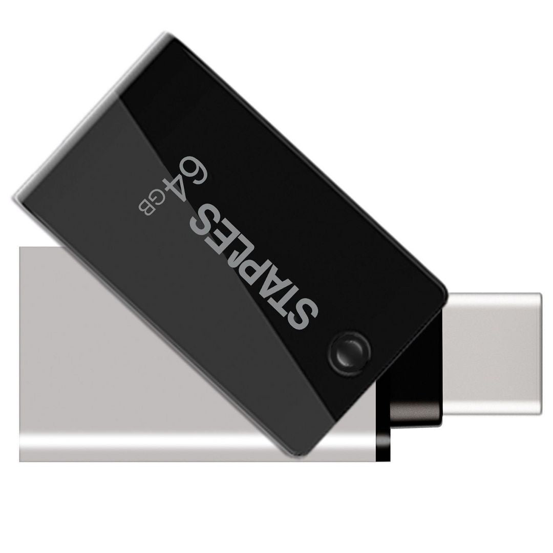 Εξωτερική Μνήμη USB-A 3.1 / USB-C Staples K23, 64Gb EKMMD64GK233CST