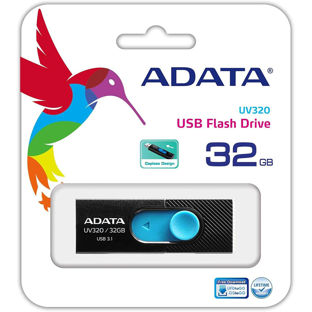 Εξωτερική μνήμη USB-A 3.1 Adata UV320, 32 GB AUV320-32G-RBKBL
