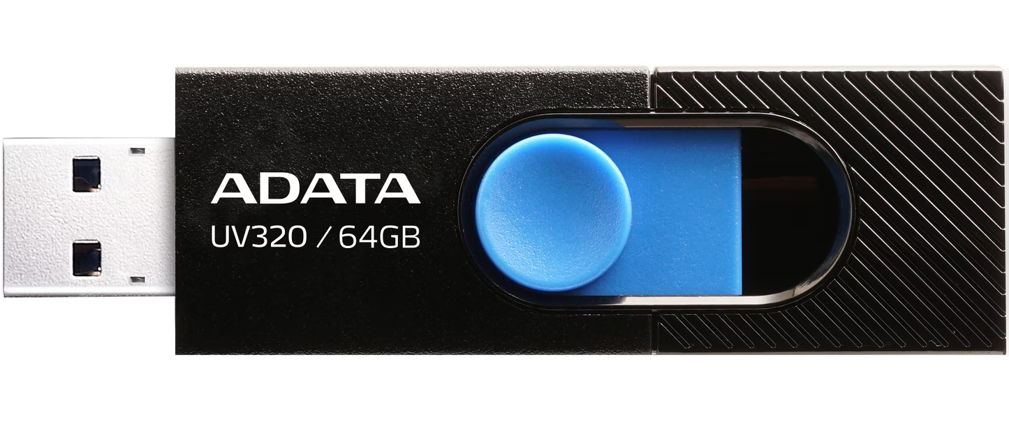 Εξωτερική Μνήμη USB-A 3.2 Adata UV320, 64Gb AUV320-64G-RBKBL