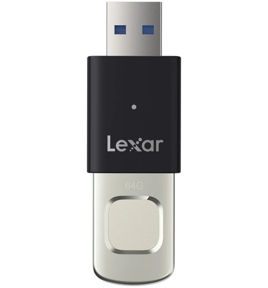 Εξωτερική Μνήμη USB-A 3.2 Lexar JumpDrive Fingerprint F35 Pro, 64Gb