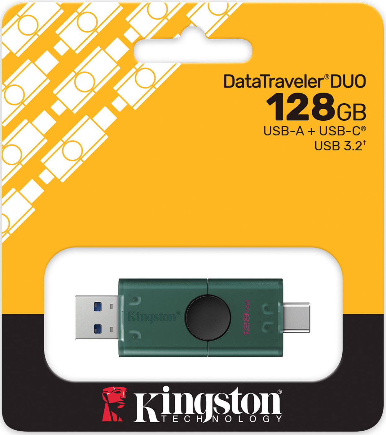 External Memory USB-A 3.2 / USB-C Kingston Duo, 128Gb DTDEG2/128GB