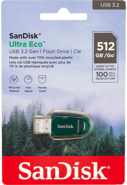 Εξωτερική Μνήμη USB-A 3.2 SanDisk Ultra Eco, 512Gb SDCZ96-512G-G46