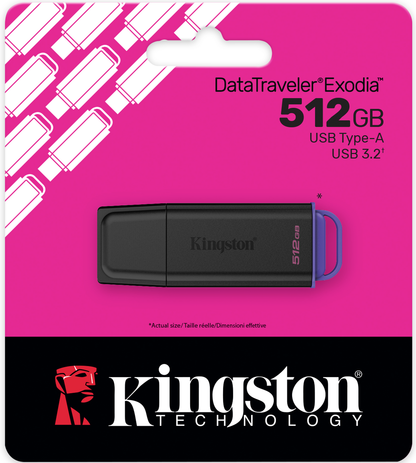 External USB-A 3.2 Memory Kingston DT Exodia, 512Gb DTXG2/512GB