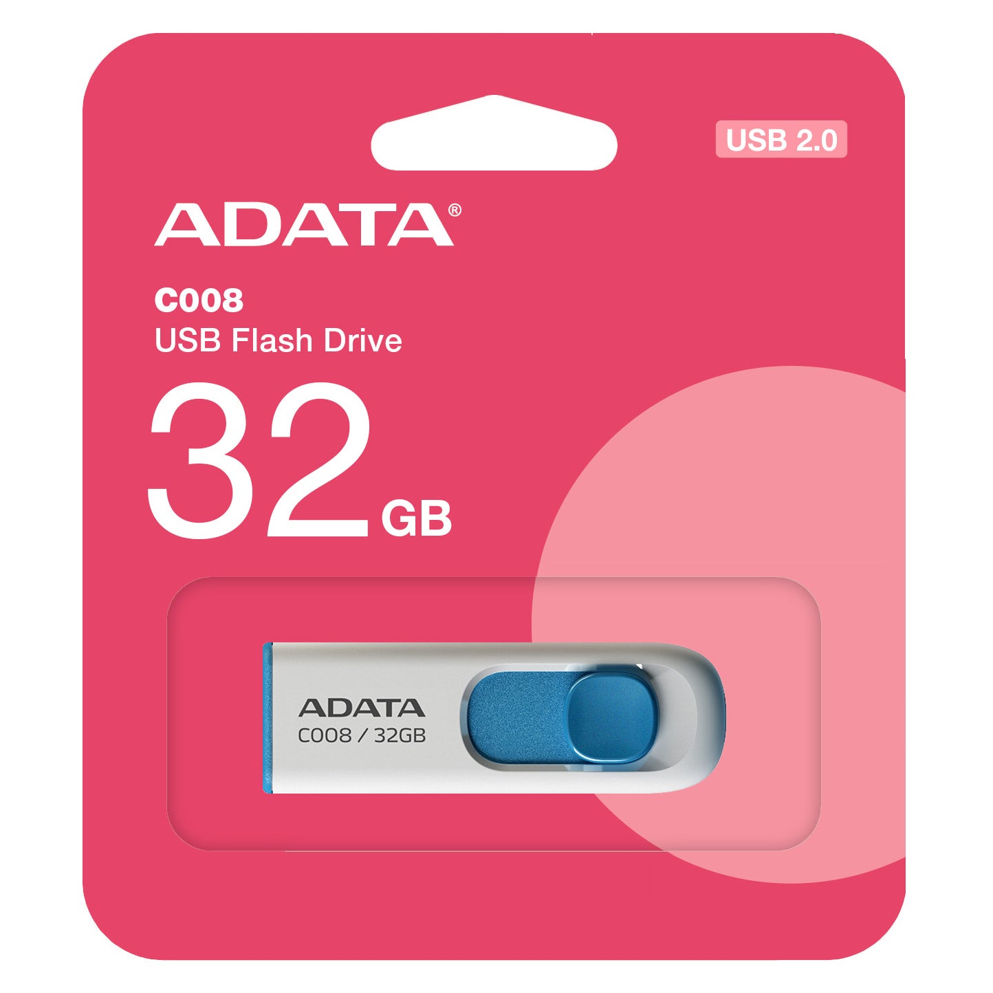 Εξωτερική Μνήμη USB-A Adata C008, 32Gb AC008-32G-RWE