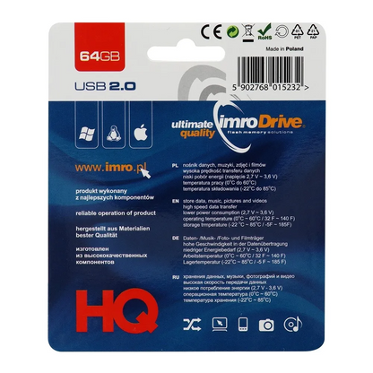 Εξωτερική Μνήμη USB-A Imro, 64Gb