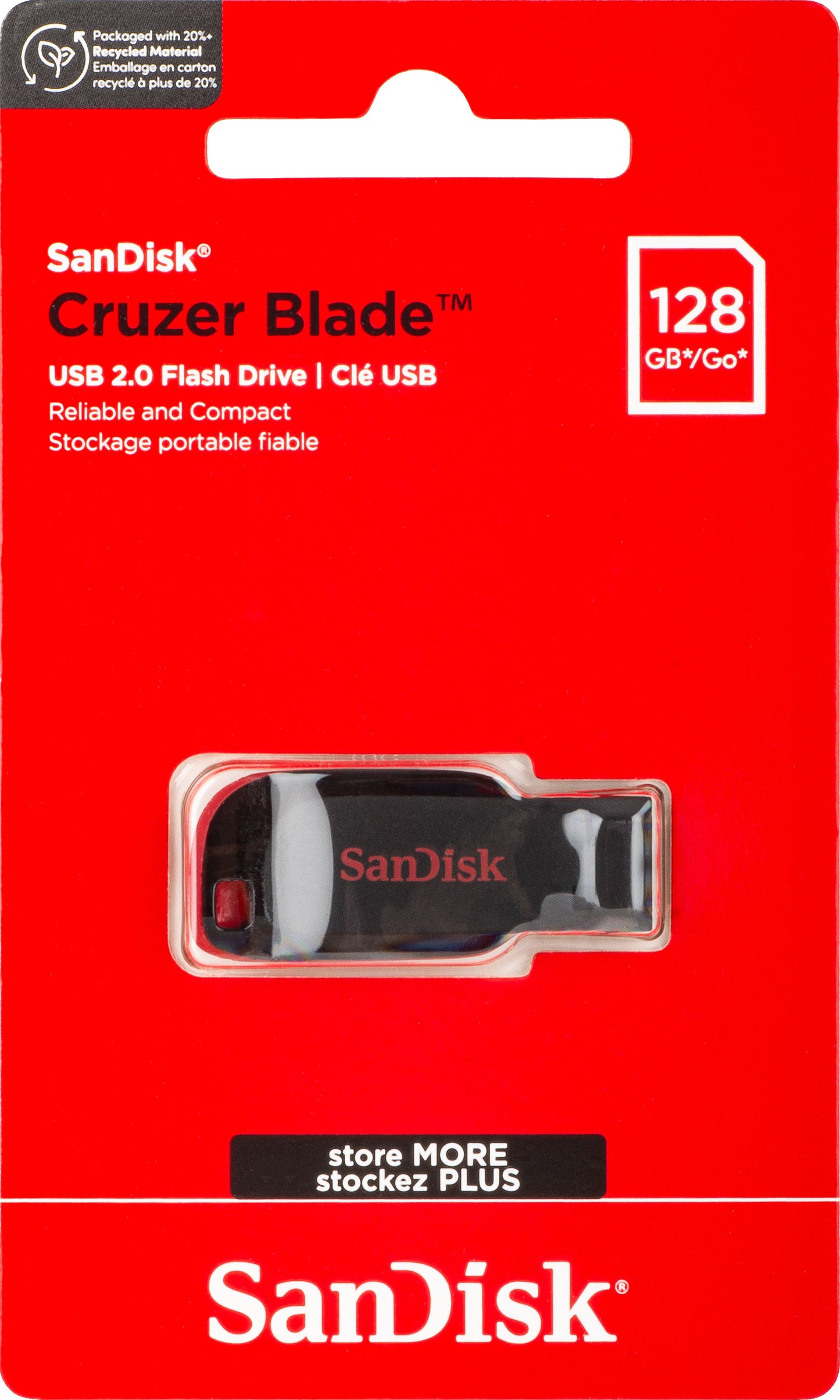 Εξωτερική Μνήμη USB-A SanDisk Cruzer Blade, 128Gb SDCZ50-128G-B35