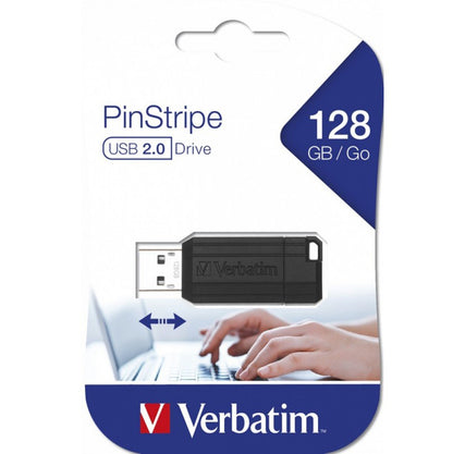 Εξωτερική Μνήμη USB-A Verbatim PenDrive Pinstripe, 128Gb