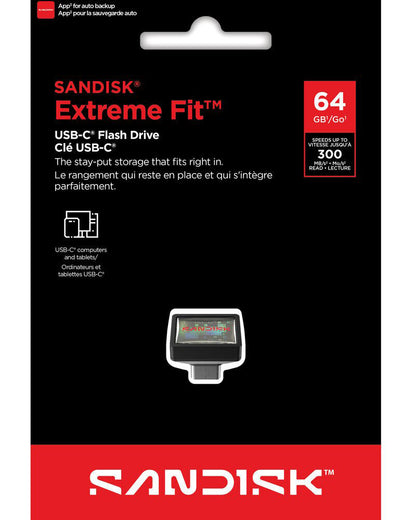 Εξωτερική Μνήμη USB-C SanDisk Extreme Fit, 64Gb SDCZ530-064G-G46