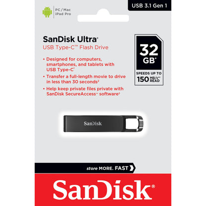 Εξωτερική Μνήμη USB-C SanDisk Ultra, 32Gb SDCZ460-032G-G46