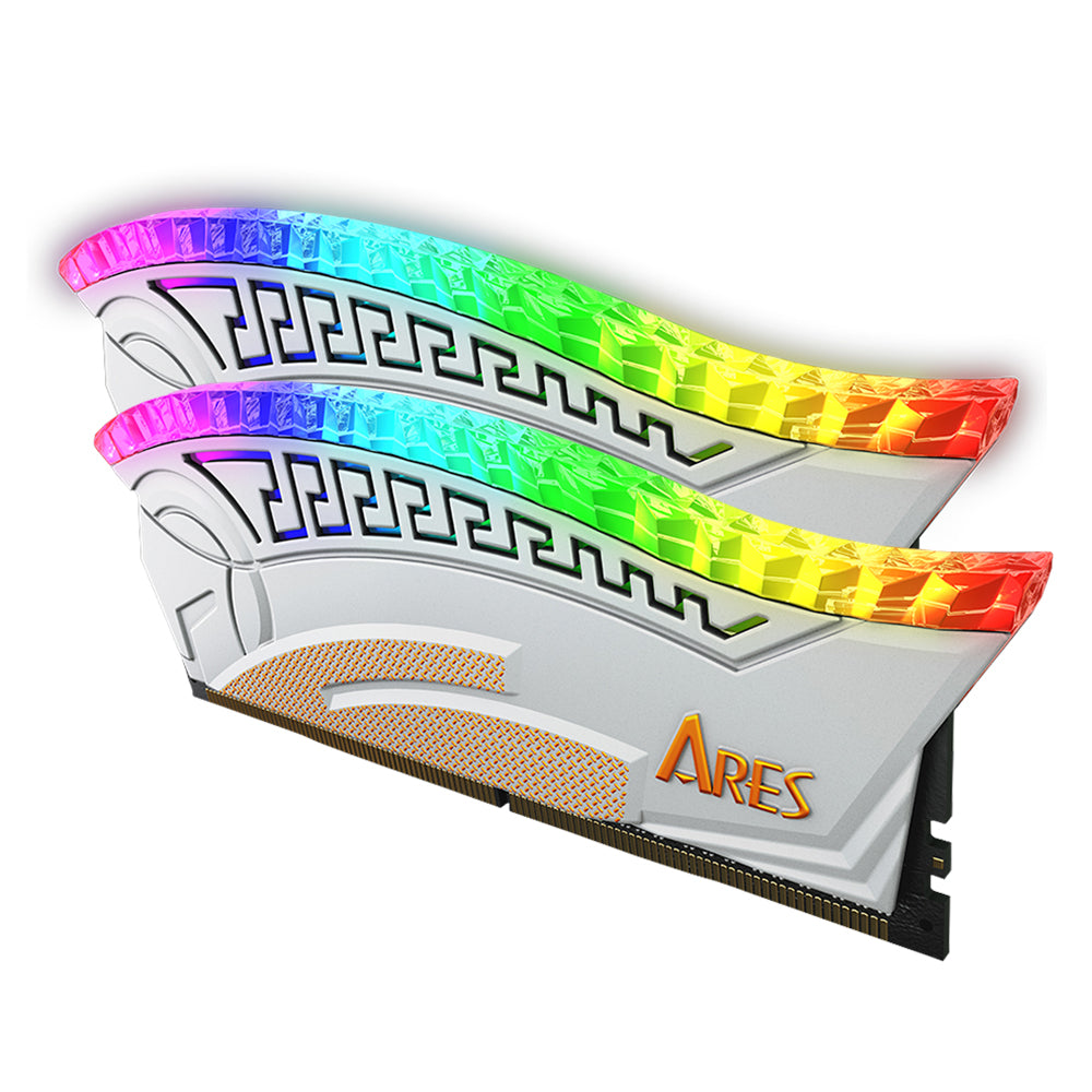 Μνήμη RAM Dato Ares Armor, DDR4, RGB, 2 x 8GB, 3600Mhz, CL18, Λευκή AMRGB8GX216G36W