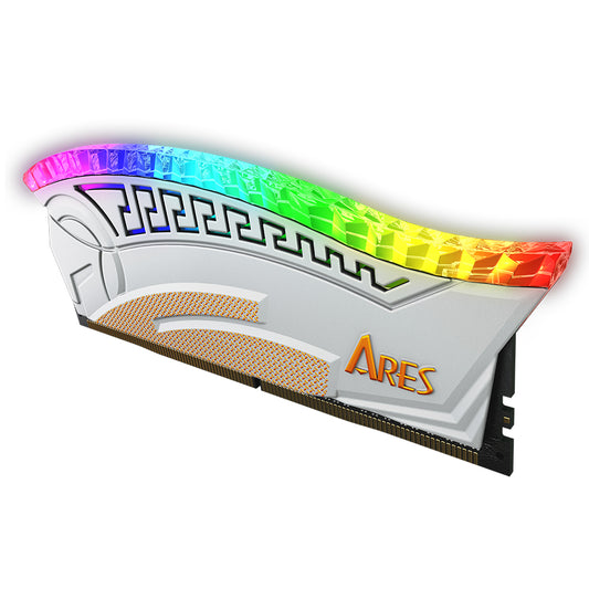 Μνήμη RAM Dato Ares Armor, DDR4, RGB, 8GB, 3600Mhz, CL18, Λευκή AMRGB1G88G36W
