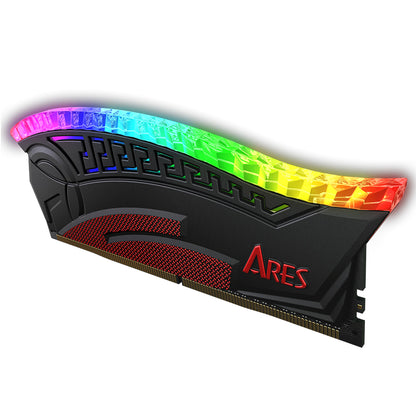 Μνήμη RAM Dato Ares Armor, DDR4, RGB, 8GB, 3600Mhz, CL18, Μαύρη AMRGB1G88G36K