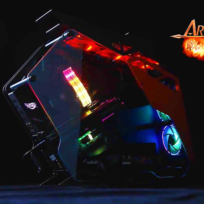 Μνήμη RAM Dato Ares Armor, DDR4, RGB, 8GB, 3600Mhz, CL18, Μαύρη AMRGB1G88G36K