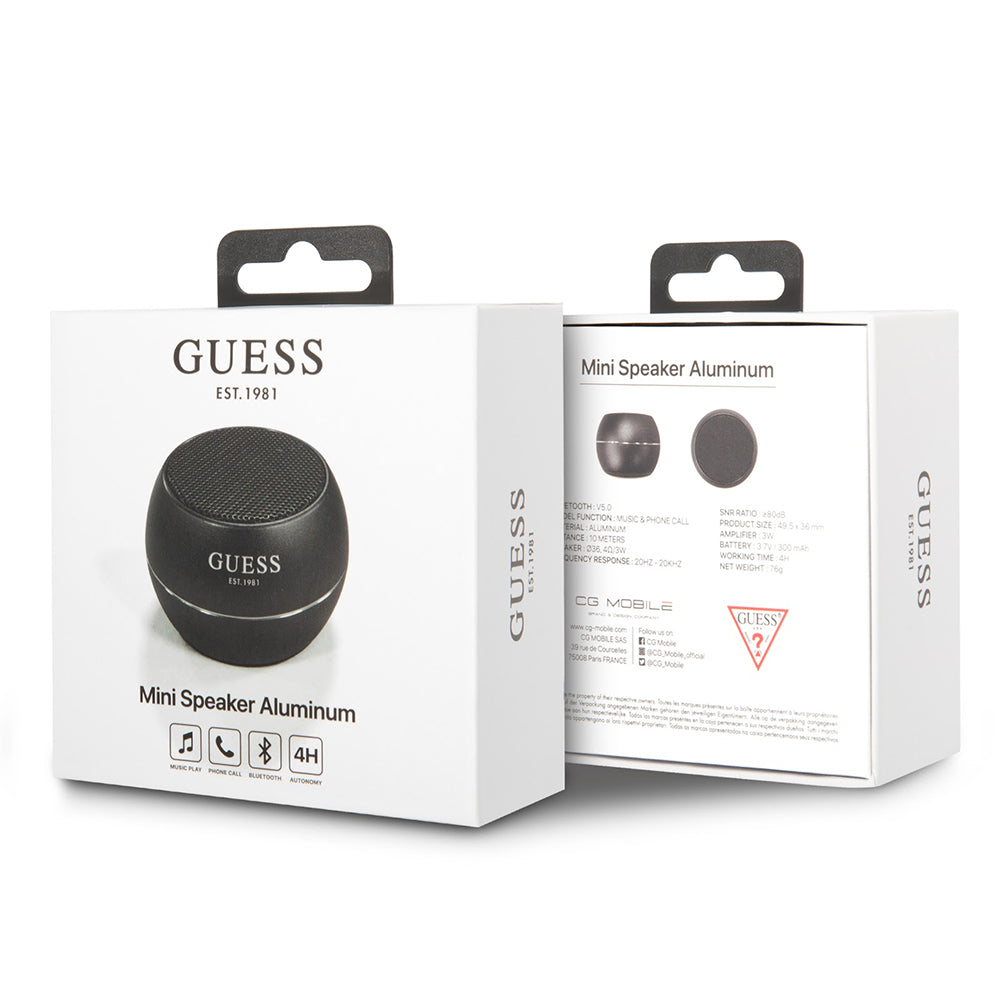 Φορητό Ηχείο Bluetooth Guess, 3W, Μαύρο