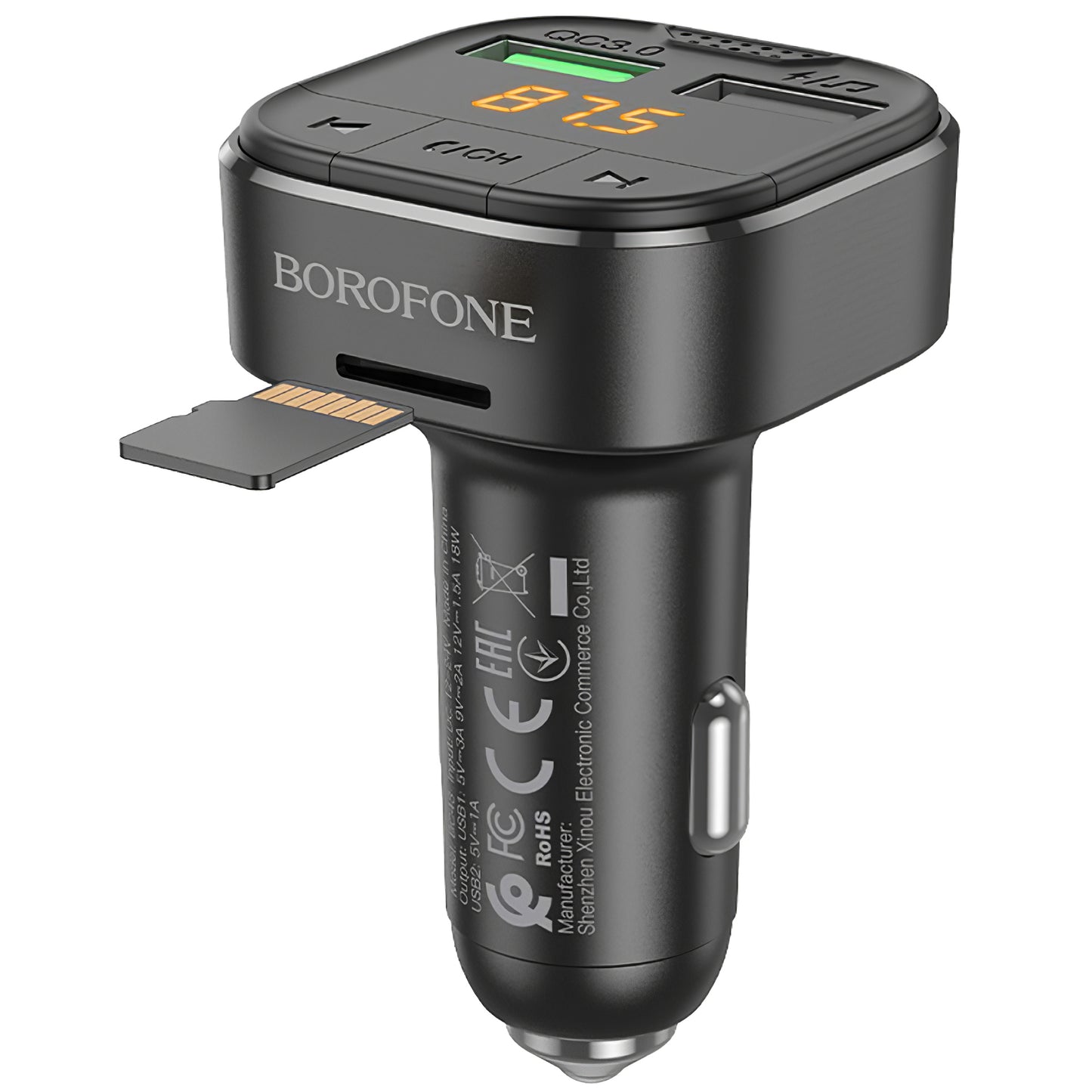 Modulator FM Bluetooth Borofone BC43 Flash, 2 x USB-A - 1 x microSD