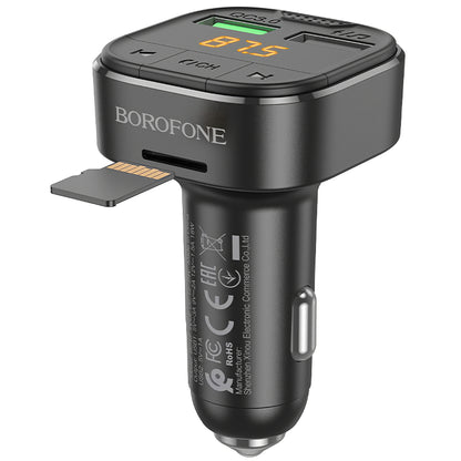 Modulator FM Bluetooth Borofone BC43 Flash, 2 x USB-A - 1 x microSD