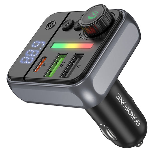 Modulator FM Bluetooth Borofone BC50 Ascenso, 2 x USB-A - 1 x USB-C
