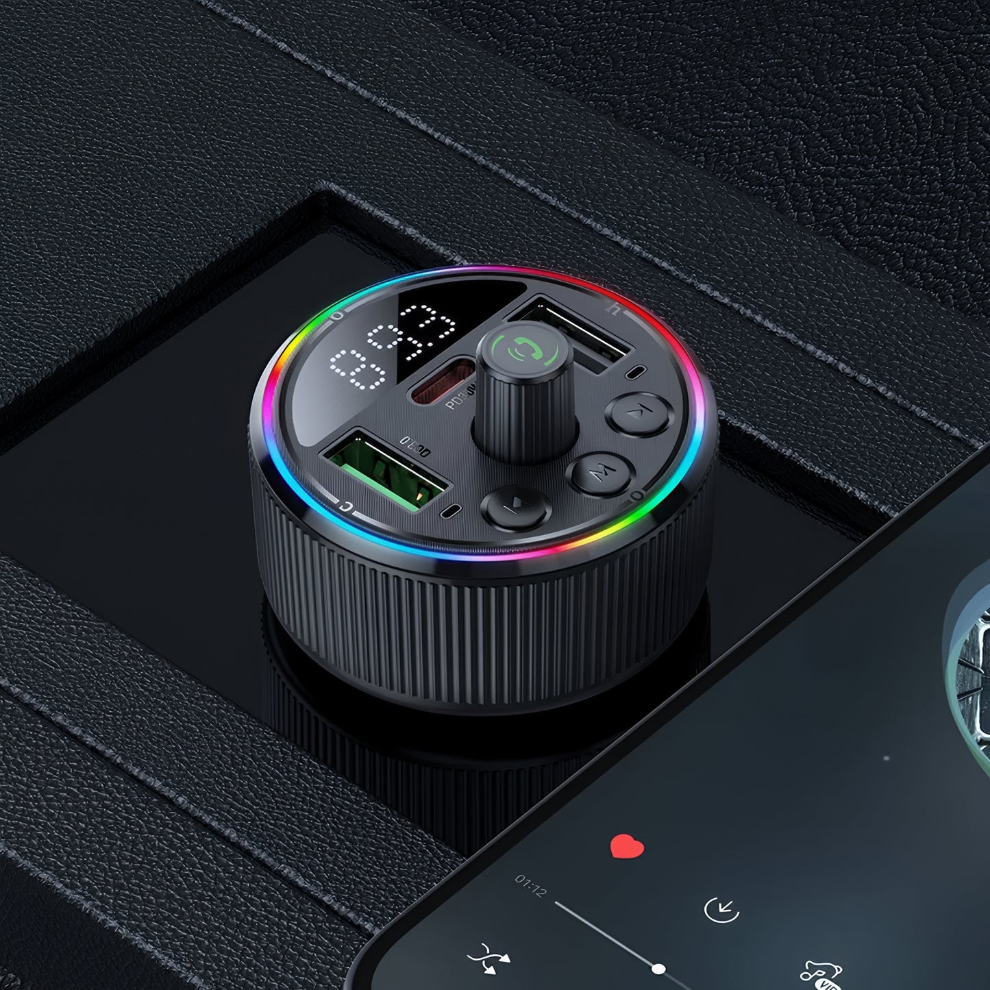 HOCO E82 Bluetooth FM Modulator, 2 x USB-A - 1 x USB-C