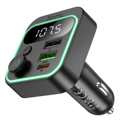 Modulator FM Bluetooth HOCO E85, 2 x USB-A - 1 x USB-C