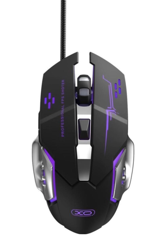 Ποντίκι Gaming Ενσύρματο USB XO Design M10, RGB, 3200DPI, Μαύρο