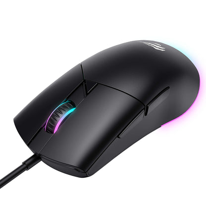 Mouse Gaming Wired USB HAVIT MS1038, RGB, 1200DPI - 7200DPI, 1.6m, Μαύρο